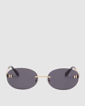 Off-White Frisco gold logo sunglasses OERI152F25MET001