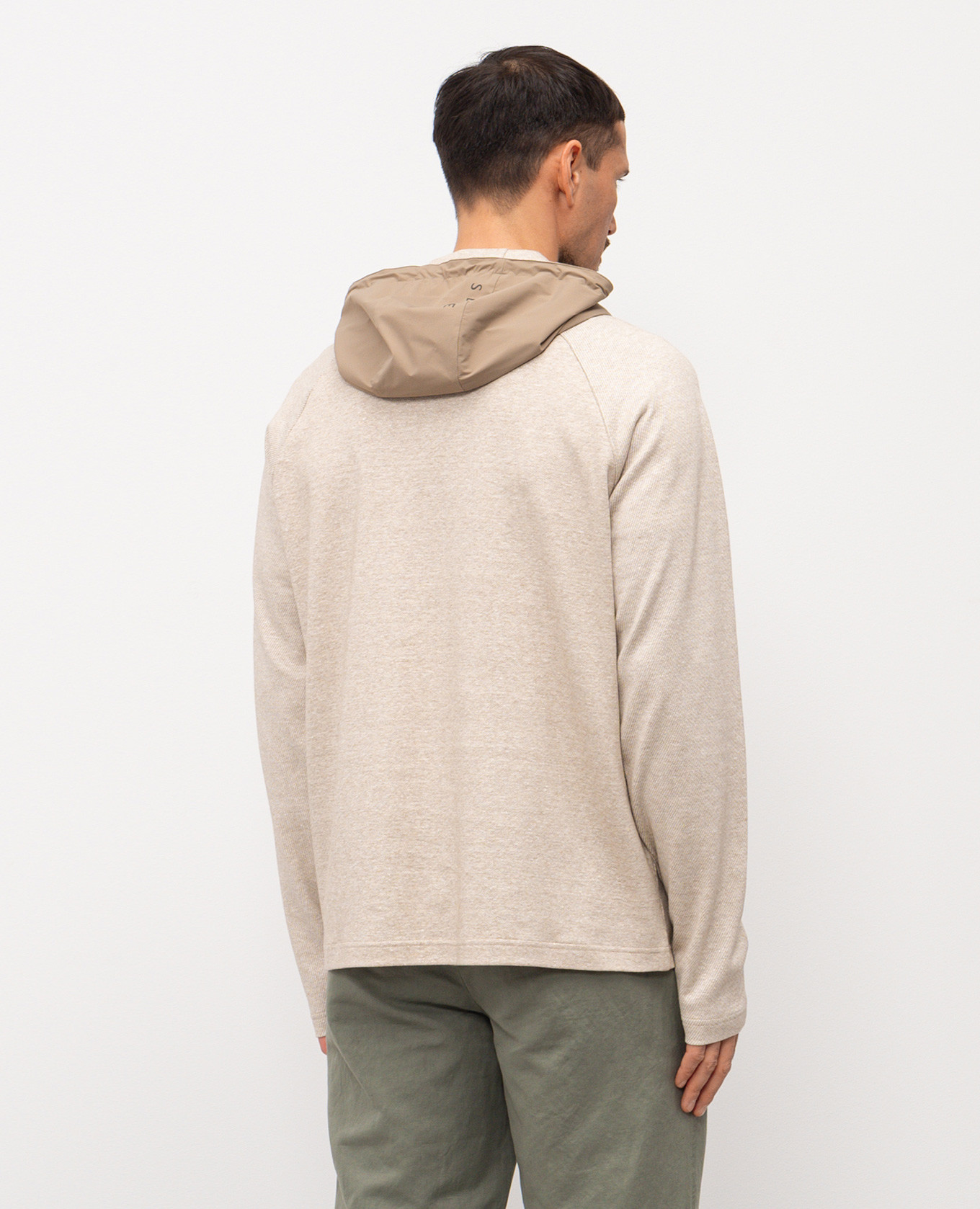 

Beige linen hoodie Sease