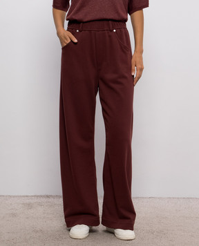 Brunello Cucinelli Burgundy sweatpants MP05NHF499