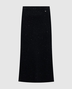 Herno Black midi skirt with wool MGN00003D70360