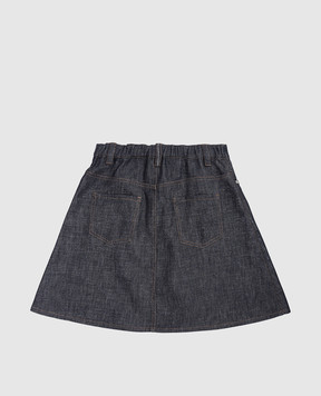 Brunello Cucinelli Children's blue denim skirt with lurex BB148G108B