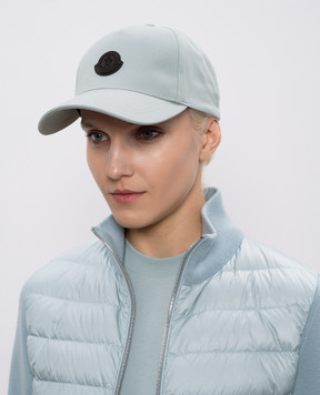 Moncler Blue cap with logo L10933B000110U082