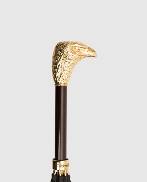 Pasotti Brown Eagle umbrella-cane OMITUO479RASO643415