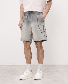 Off-White Gray shorts with embroidery 44MCL004S26F001