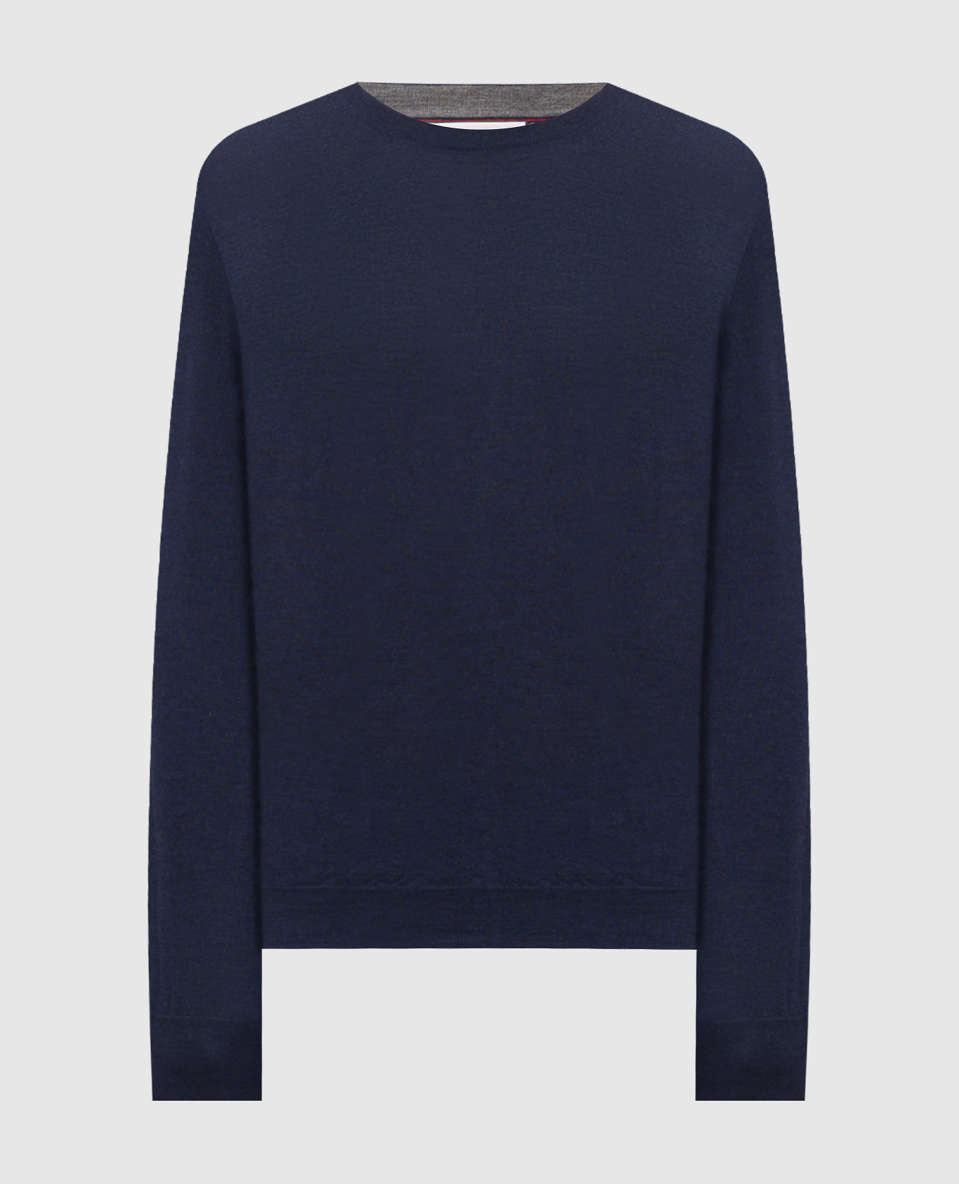 Blue wool and cashmere sweater