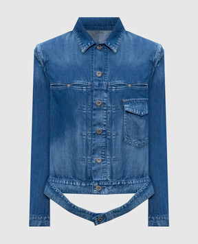 Y`S Yamamoto Blue denim jacket with a worn effect YKY93005