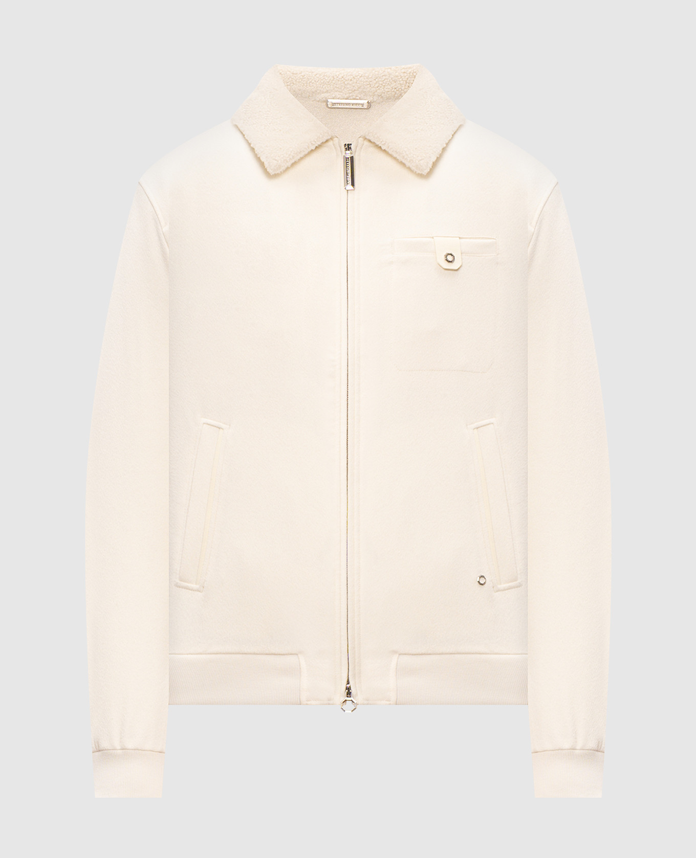 Ivory cashmere jacket Stefano Ricci