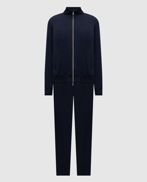 CAPOBIANCO Blue tracksuit with logo plate 20M451BI0020M708BI00
