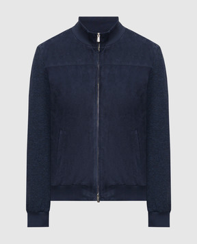 Enrico Mandelli Blue combination jacket 3T907A7405
