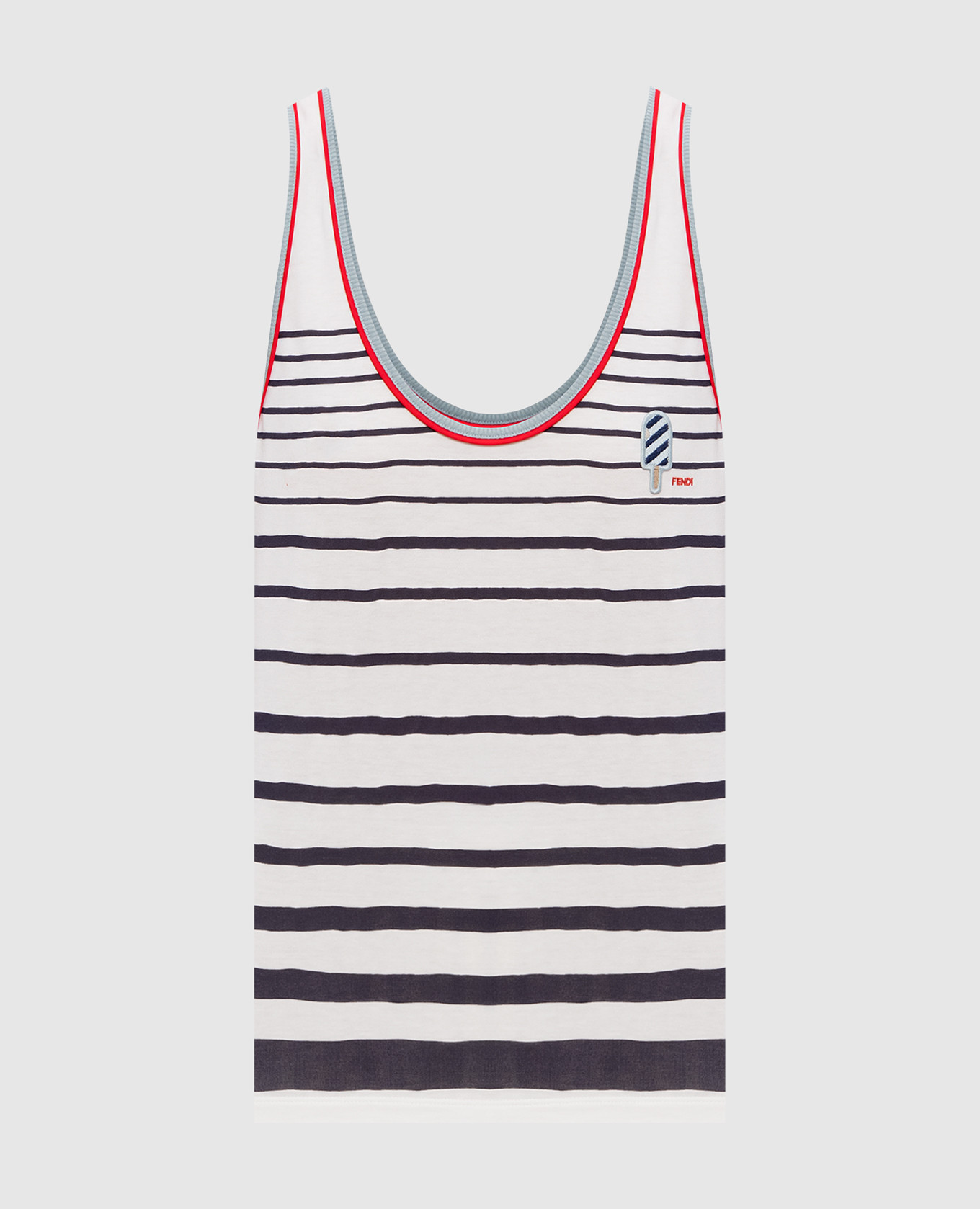 White striped T-shirt Fendi