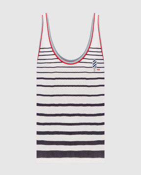 Fendi White striped T-shirt FS9794AOUO