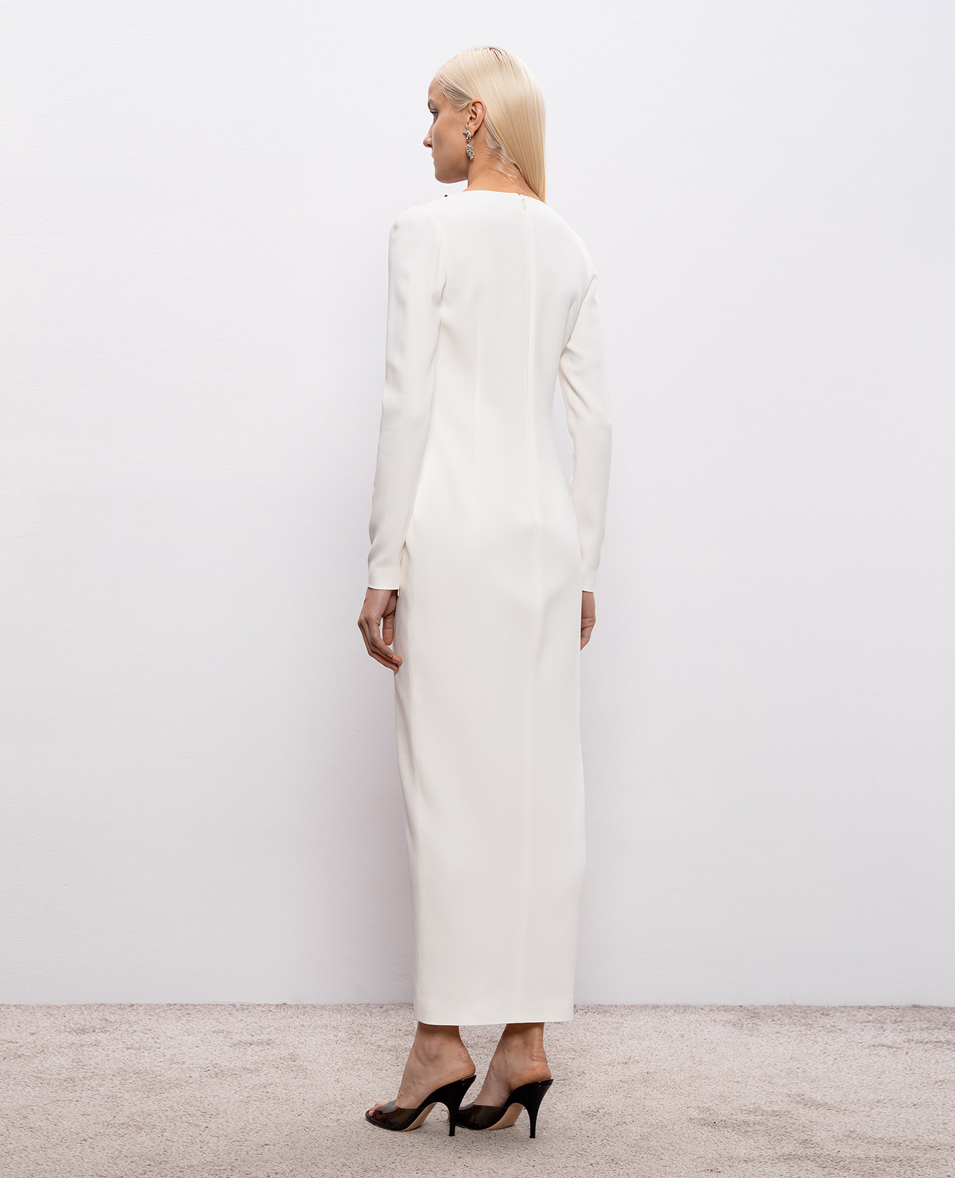 

White Cady dress with contrast trim Alessandra Rich