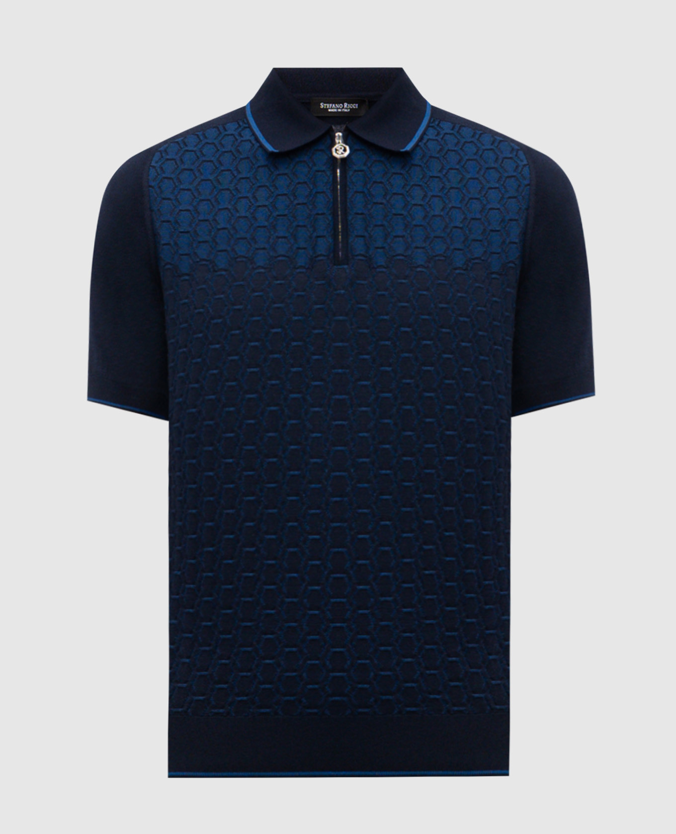 

Blue polo with silk Stefano Ricci