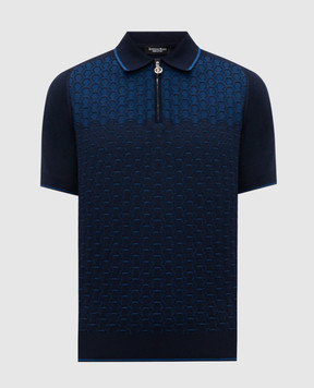 Stefano Ricci Blue polo with silk K818109P31F26175