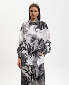 The Attico White silk blouse with logo 260WCH00004SSS025PR