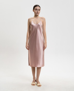 Vetements Double-breasted dress with monogram embroidery WE76DR444PW