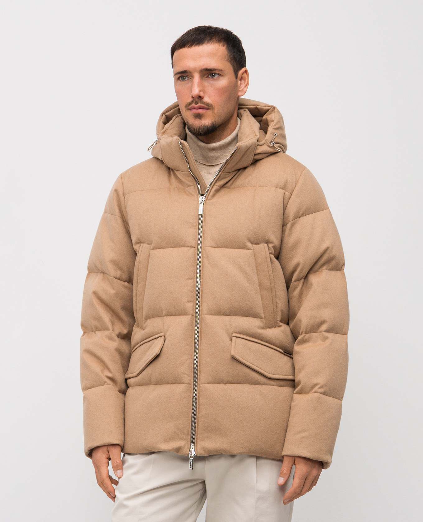 

Beige VALLS camel wool down jacket MooRER