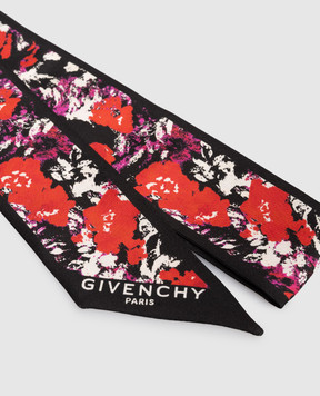 Givenchy Floral print silk twill ribbon 710010121001
