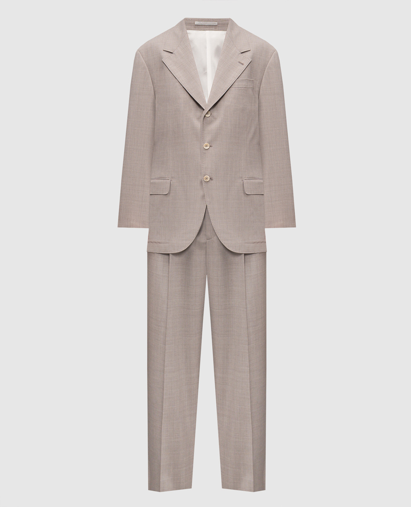 Beige wool suit Brunello Cucinelli