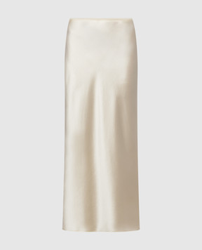 JOSEPH Beige Isaak silk skirt JF009949