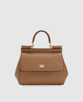 Dolce&Gabbana Brown leather bag Sicily BB6003B1001
