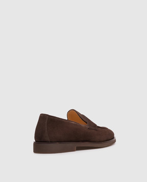 Brunello Cucinelli Brown suede loafers MZUSOLE670
