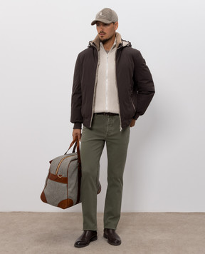 Brunello Cucinelli Brown T-shirt with embroidered inscription M0B138518