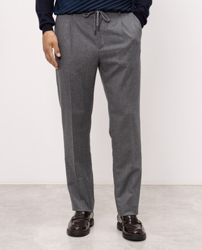 Peserico Dark gray wool pants R5423902710