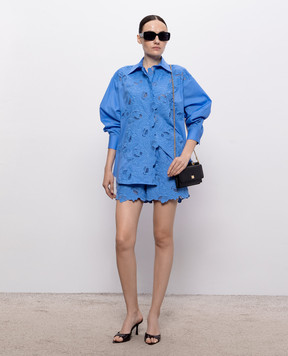 Ermanno Scervino Life Blue shorts with embroidery D484P311KDK