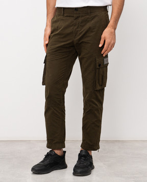 Dolce&Gabbana Khaki cargo with logo patch GP1F7THUMS8