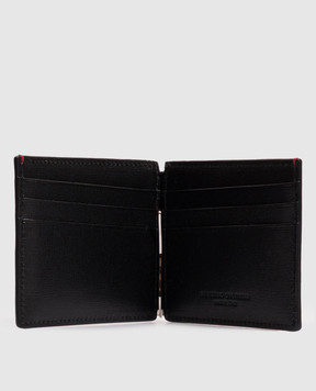 Brunello Cucinelli Black wallet with embossed logo bill clip MWRLBU440