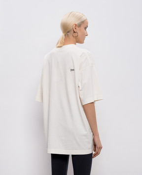 Vetements White T-shirt with print ME76TR188Vw