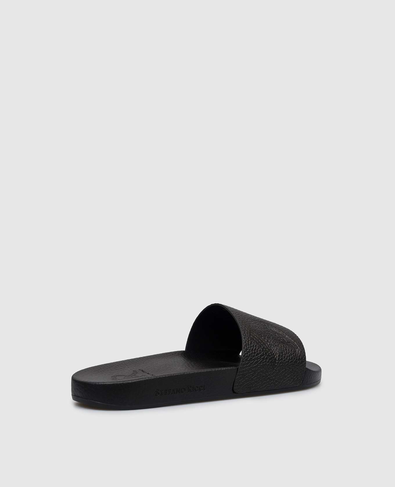 

Black leather sliders Stefano Ricci