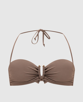 Fisico Beige bodice with drapery FR89M0