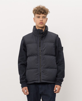 Stone Island Blue down vest L2S15G100004S0483