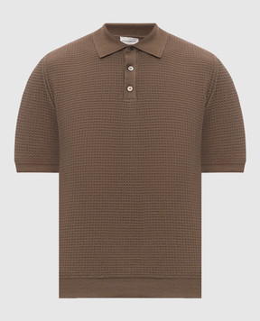 Morgano Brown polo shirt with pattern 3071807