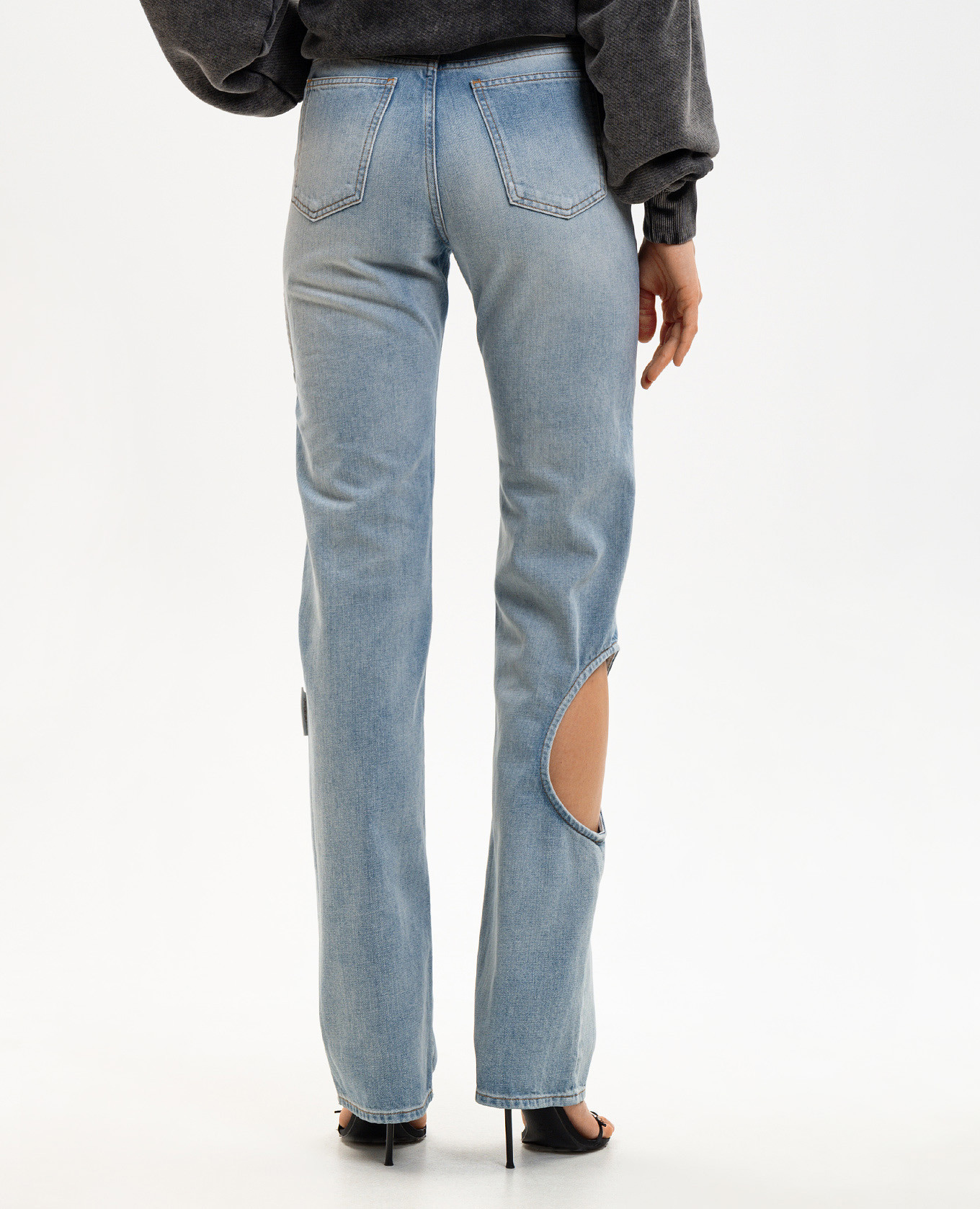

Blue jeans with figure-hugging cutouts Off-White, Light blue