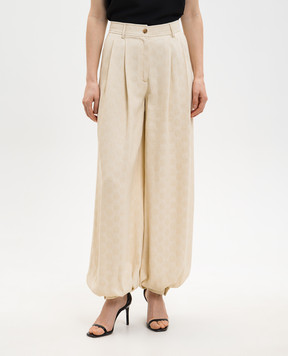 Etro Beige pants with cuffs WREA008399TJ447