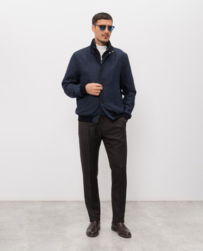 MooRER Brown ANTON wool and linen pants ANTONLIW