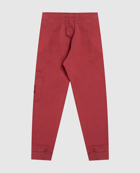 Stone Island Children's burgundy joggers with logo patch L2S166200002S0A2014