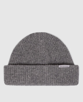 Balenciaga Gray wool beanie hat A001NH4G6B0