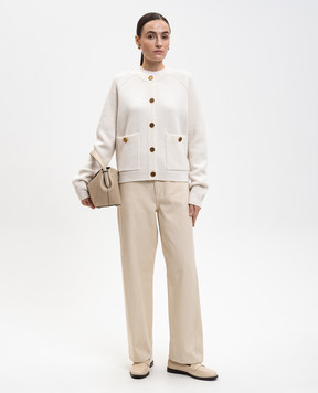 Toteme White wool and cashmere cardigan 254WRT4357YA0126