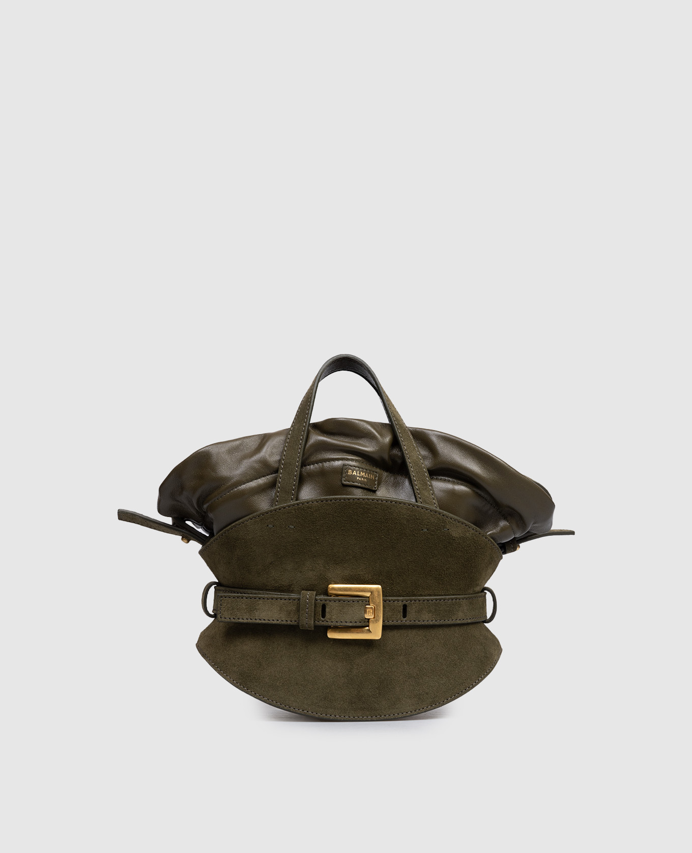 

Khaki suede Shuffle bag Balmain
