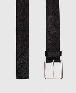 Bottega Veneta Black Taurillon leather belt 855893V5I51