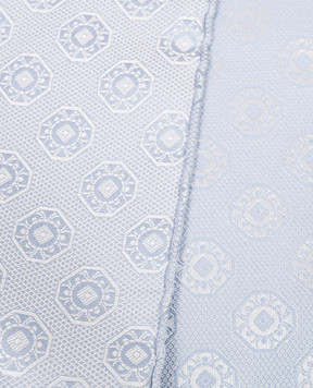 Brunello Cucinelli Blue patterned silk pachet MX8740091