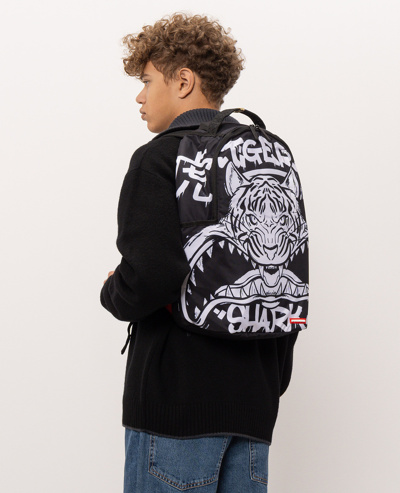 Children's black backpack TIGER SHARK PARK Sprayground 2