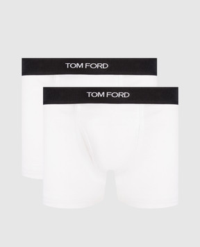Tom Ford Set of white boxer briefs with logo pattern T4XC31410