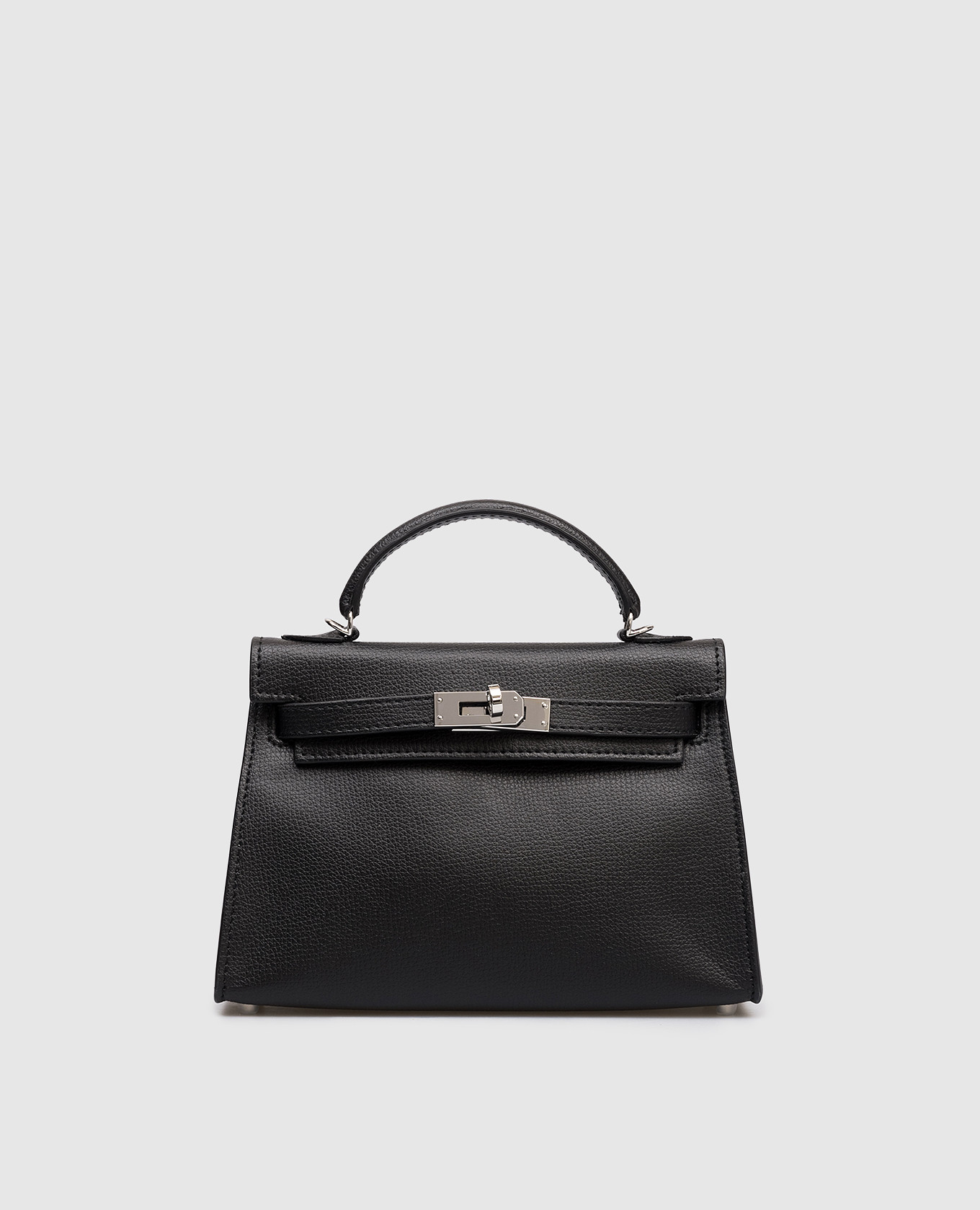 

Black leather satchel bag Babe Pay Pls