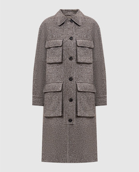 Brunello Cucinelli Brown wool and silk coat MG5319924