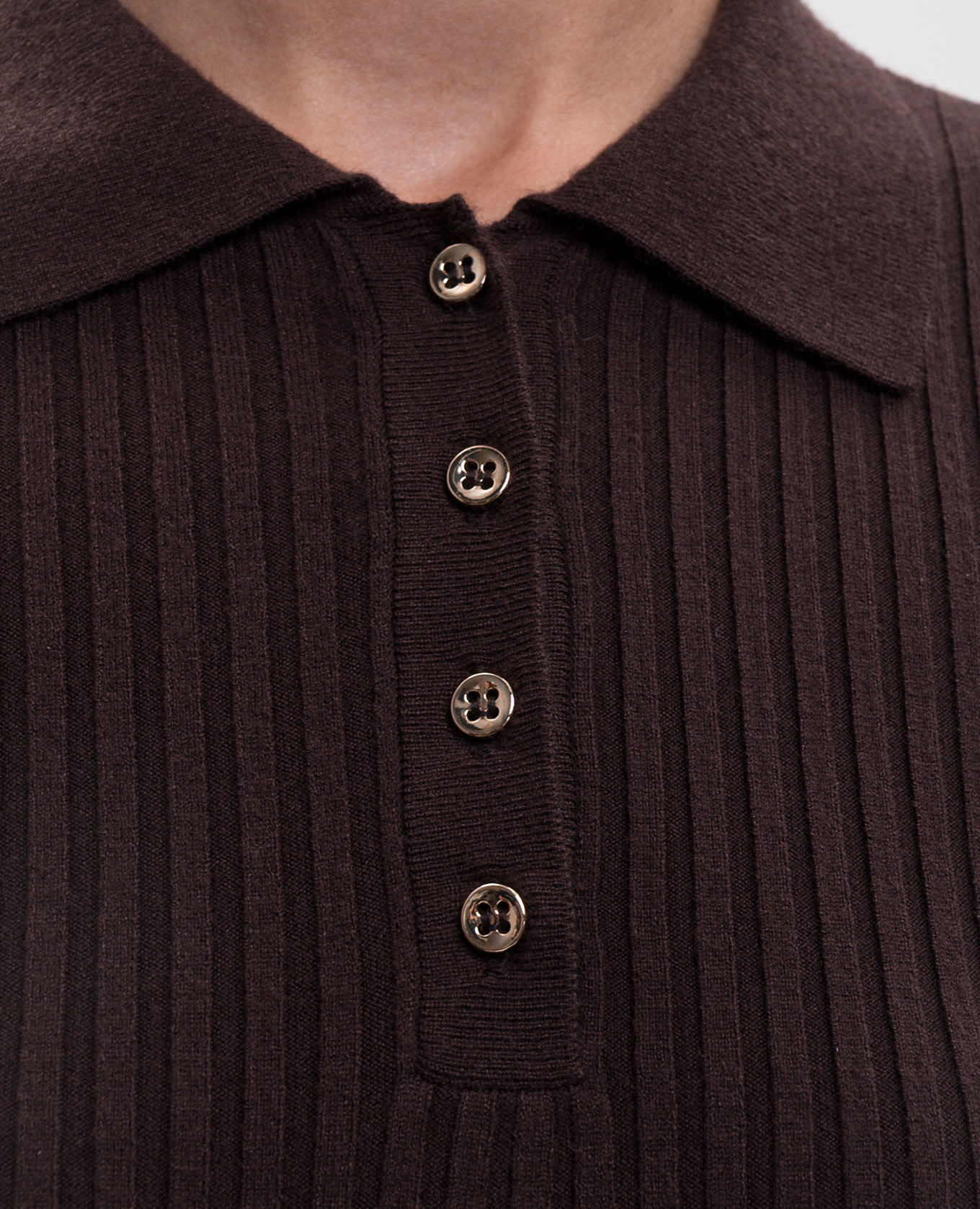 Brown polo with piping Twinset 5